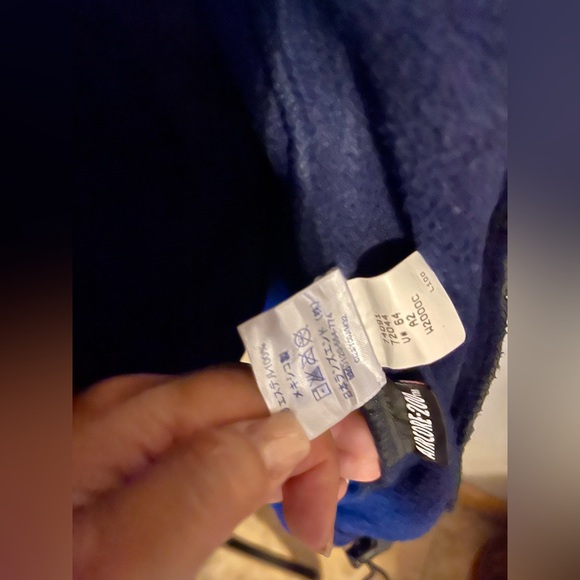 Lands End Fleece Zip Up Jacket Size Medium Blue in color. - Picture 4 of 9